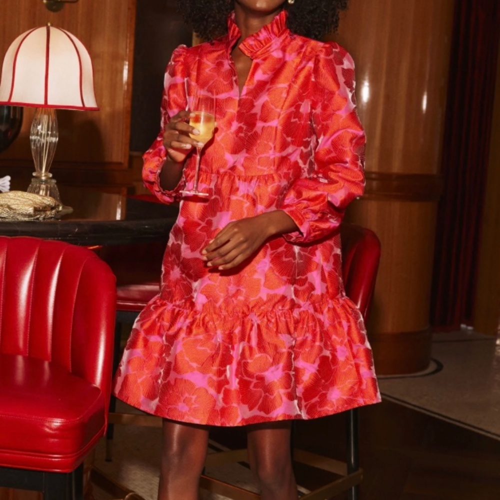 NWT TUCKERNUCK Red Fil Coupe Palmerston Dress